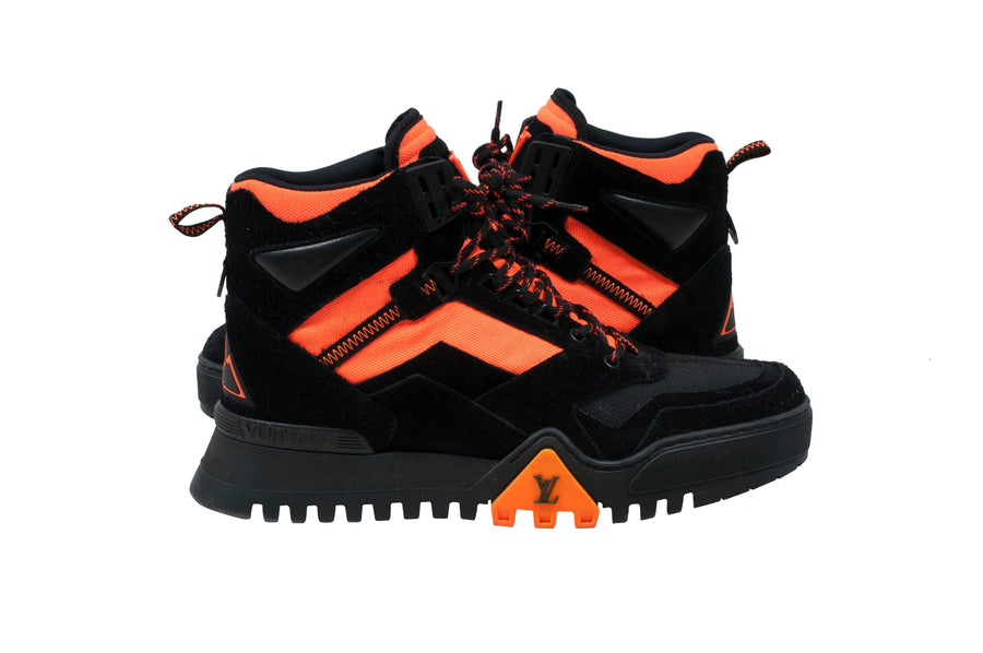 LV Orange/Black Hiking Ankle Boots LOUIS VUITTON 