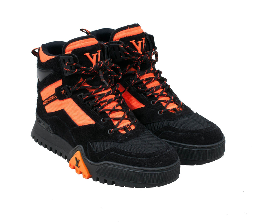 black and orange louis vuitton sneakers