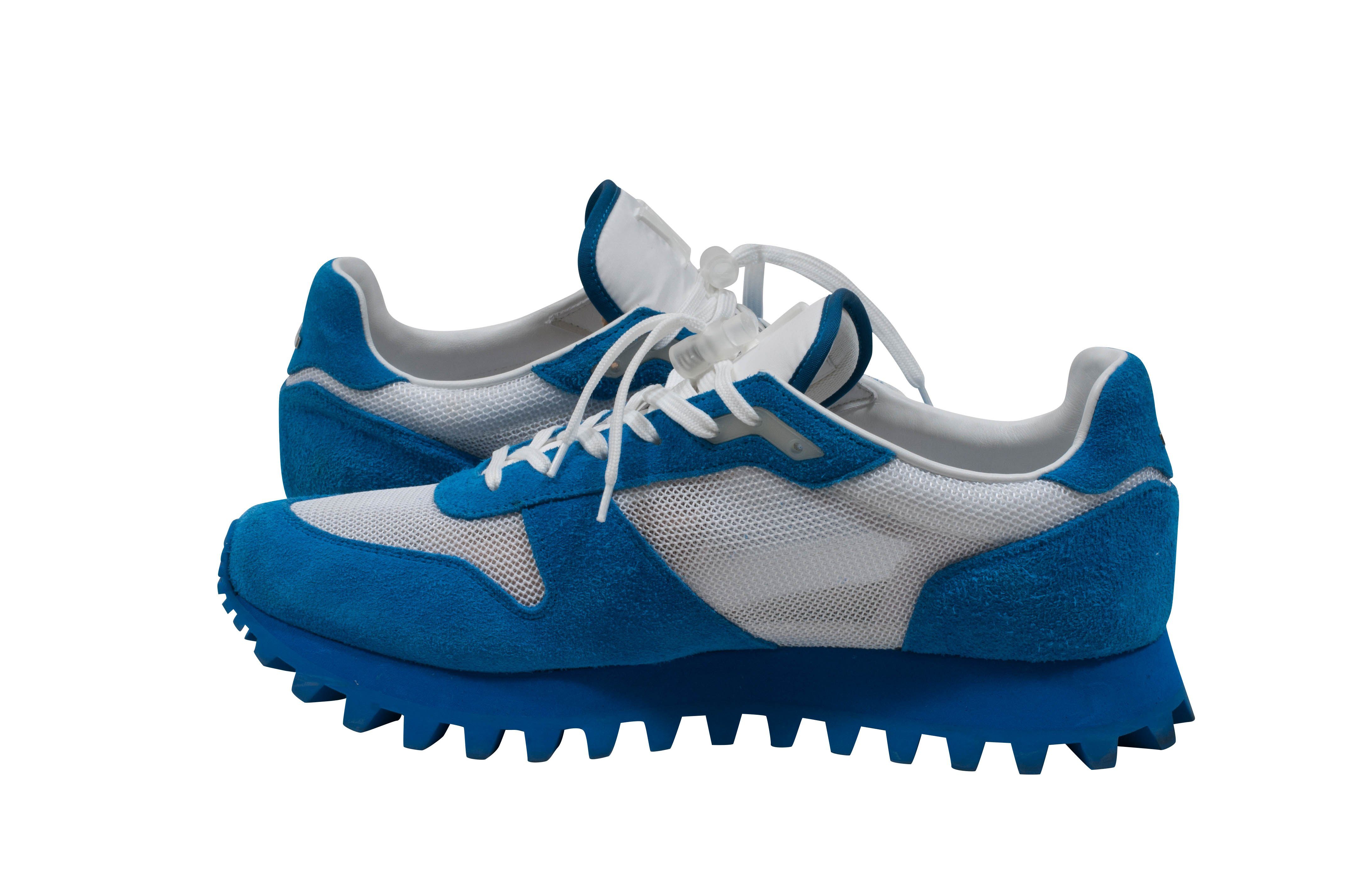 Louis Vuitton, Shoes, Louis Vuitton Mens Runner Sneakers Mesh And Suede Blue  White