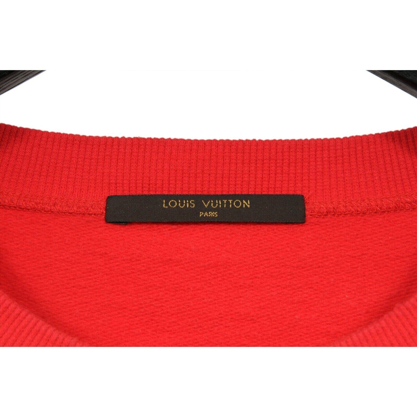 Louis Vuitton Supreme Red White LV Arc Logo Sweatshirt Size XXL