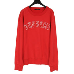 Louis Vuitton Supreme Red White LV Arc Logo Sweatshirt Size XXL