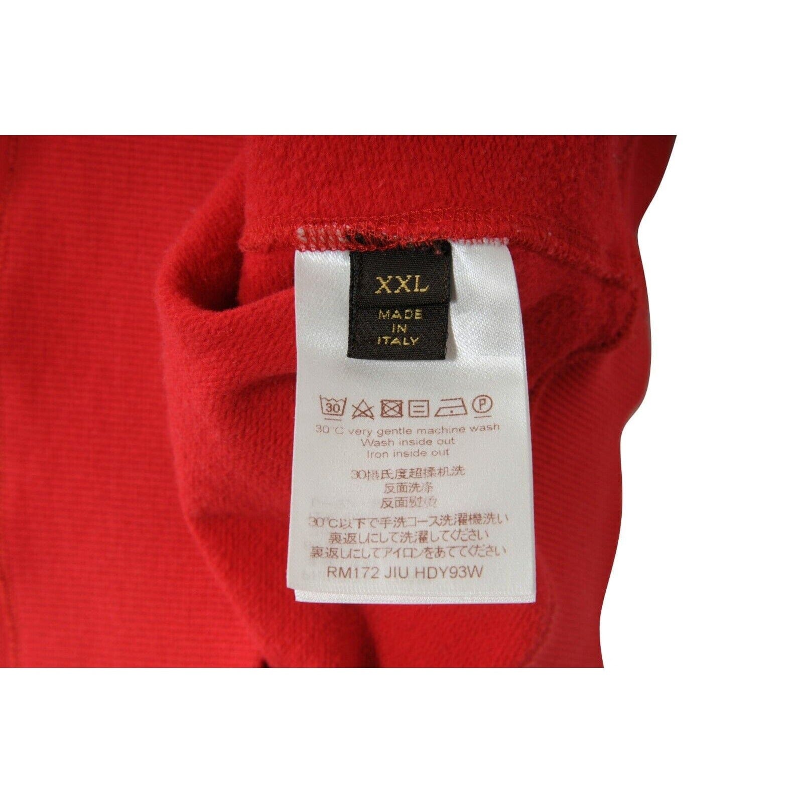 Louis Vuitton Supreme Red White LV Arc Logo Sweatshirt Size XXL