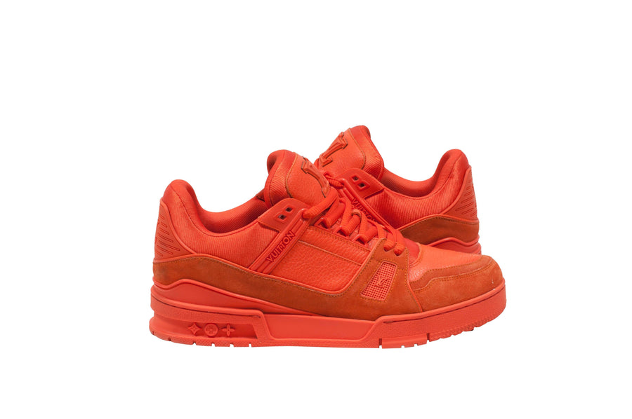 LOUIS VUITTON Trainer Sneaker Orange Size 8.5
