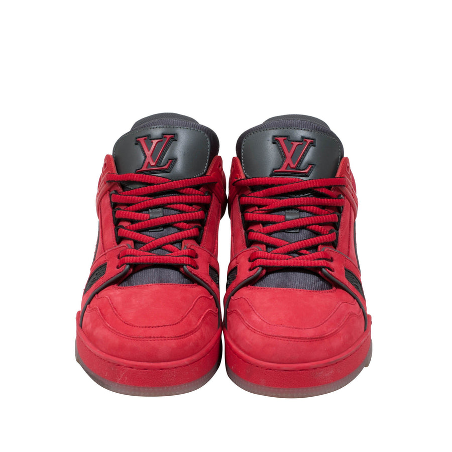 Louis Vuitton Trainer Red White - Mens, Size 8.5