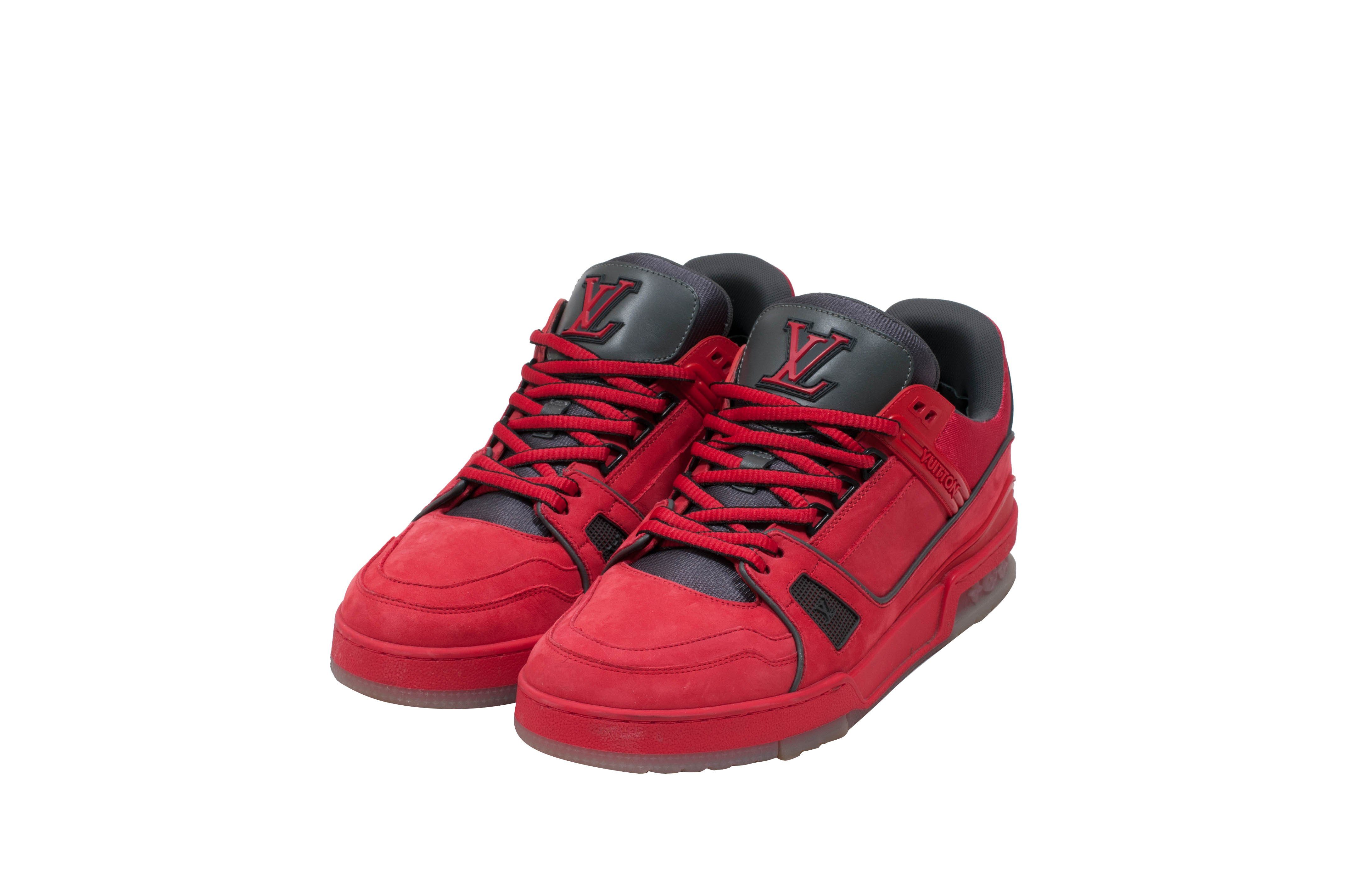 Louis Vuitton® LV Trainer Sneaker Red. Size 07.5 in 2023