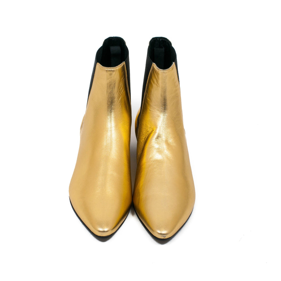 Metallic Gold Devon Boots SAINT LAURENT 