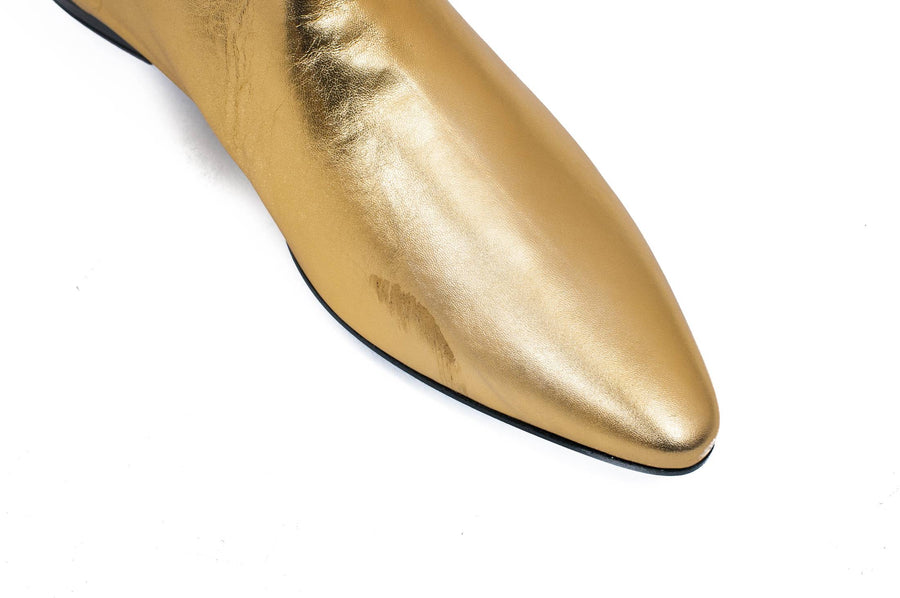 Metallic Gold Devon Boots SAINT LAURENT 