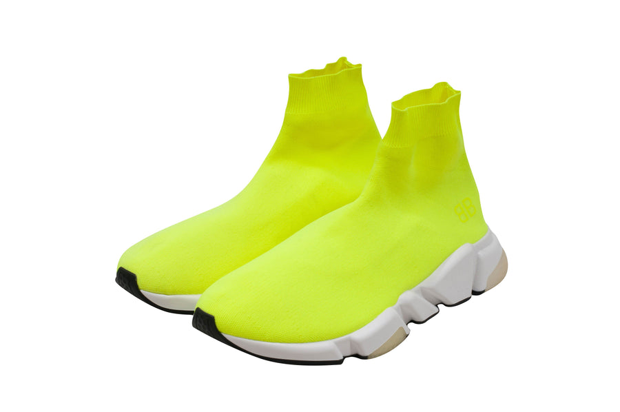 Mid Top Neon Yellow Speed Sock Runner Trainer Sneakers BALENCIAGA 