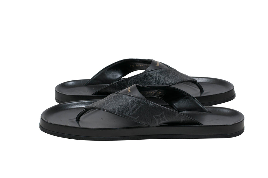 Louis Vuitton Mirabeau Thong Sandals In Brown And Black - Praise To Heaven