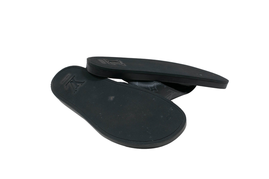 Louis Vuitton Mirabeau Thong Sandals In Black And White - Praise To Heaven