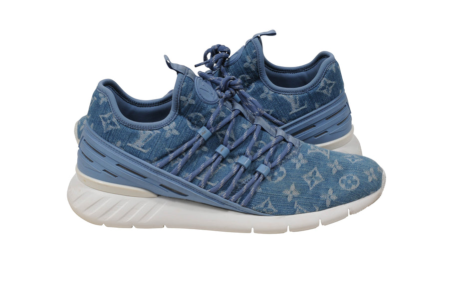 Louis Vuitton Mens Blue Monogram Denim Fastlane Low Top Sneakers LV 8 –  THE-ECHELON