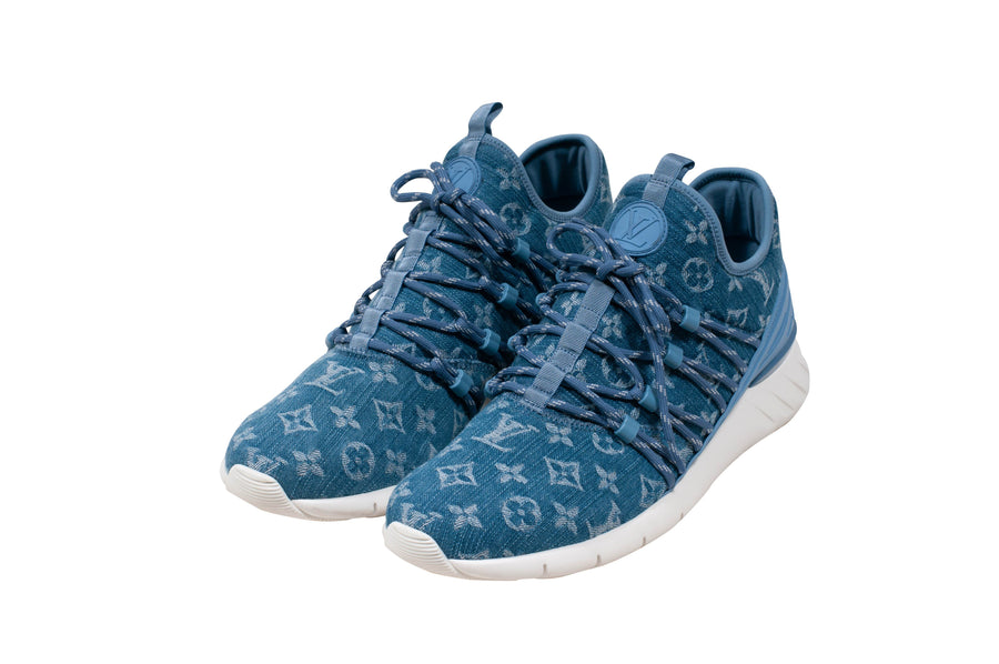 Buy [Used] LOUIS VUITTON Sneaker Fastlane Line Monogram Denim Blue