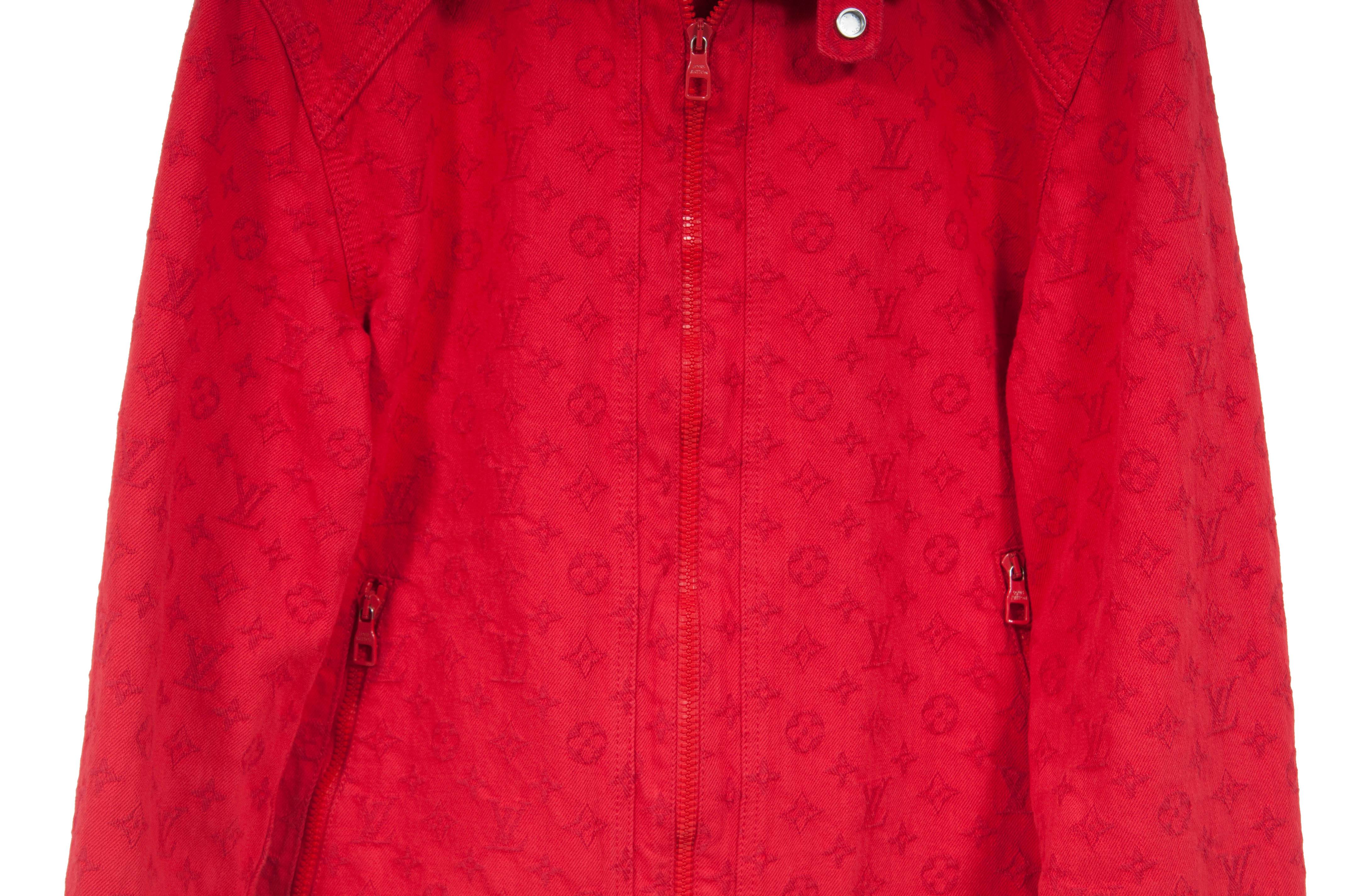 Monogram Soft Denim Jacket (Red) – THE-ECHELON