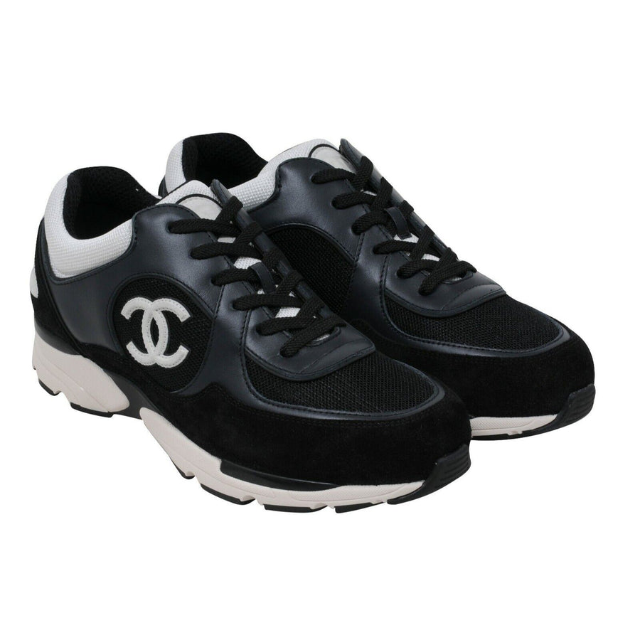 Chanel Mens Navy Black Sport Sprint CC Logo Runner Sneakers Size