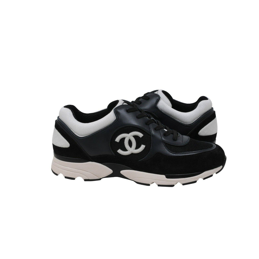 Chanel Mens Navy Black Sport Sprint CC Logo Runner Sneakers Size