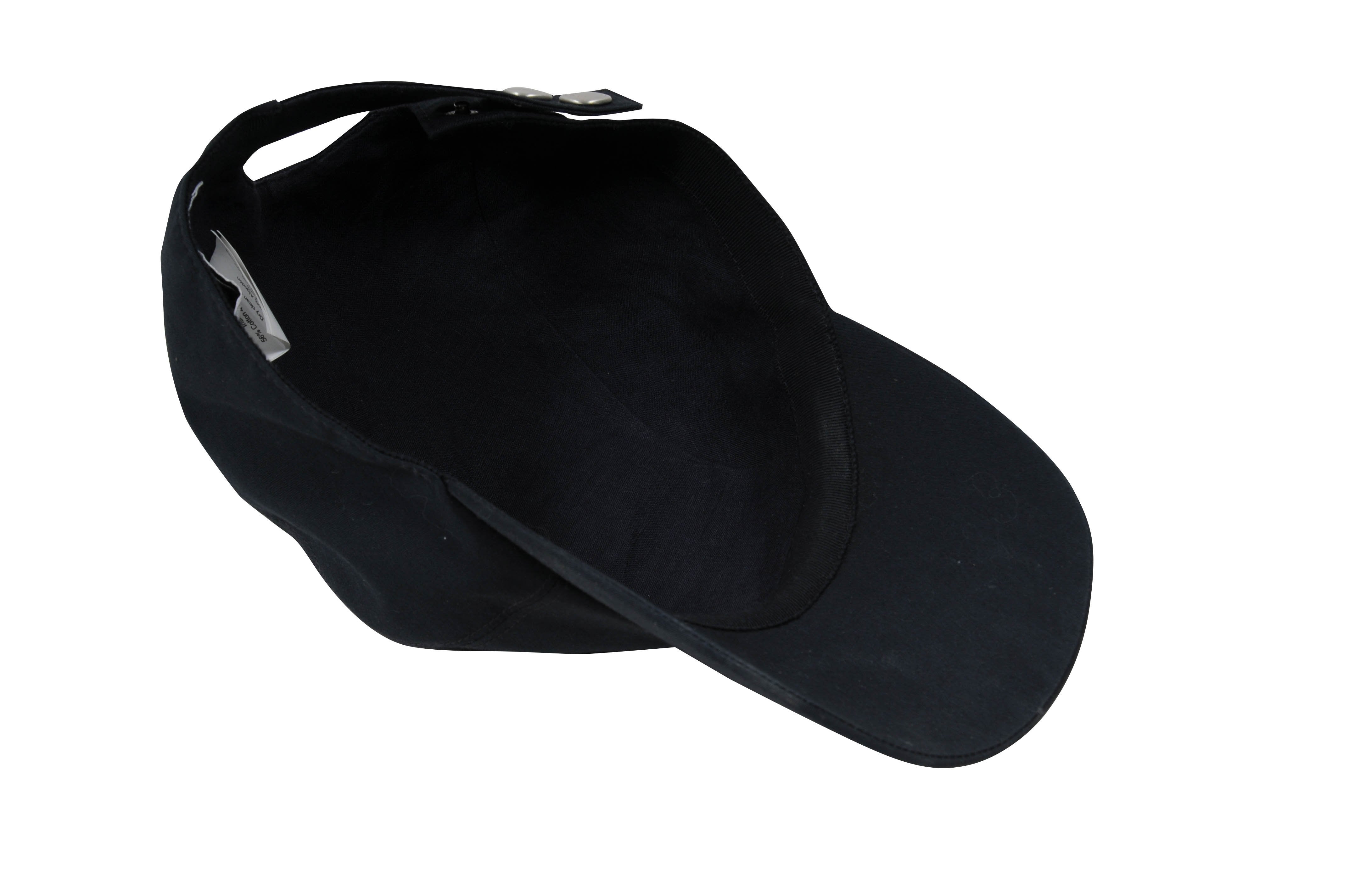 Hermes Men's Navy Blue Adjustable 5 Panel Cotton Anchor Motif Cap