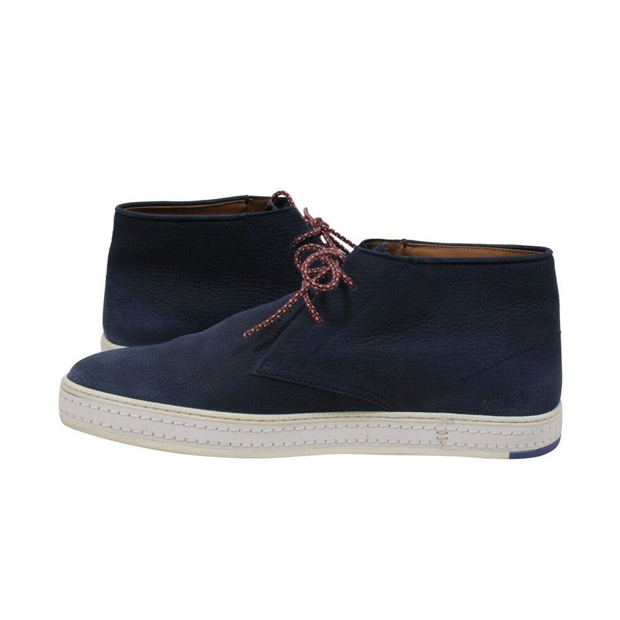 Navy Blue Nubuck Chukka Boots Berluti 