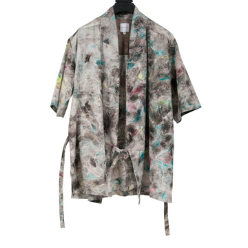 Norihagashi Kimono Style Printed Cotton Poplin Shirt Sasquatchfabrix 