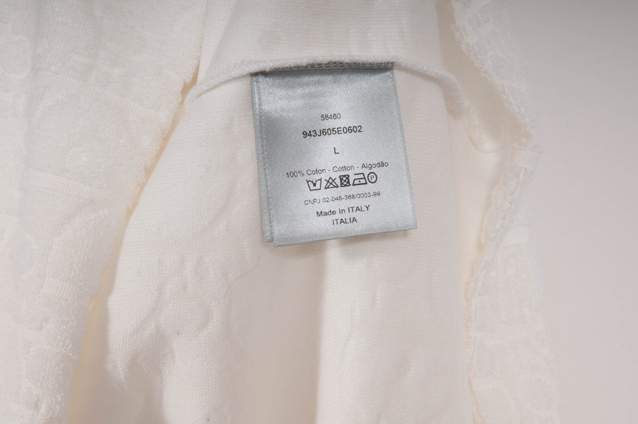 Oblique Terry Cloth T Shirt (White) DIOR 