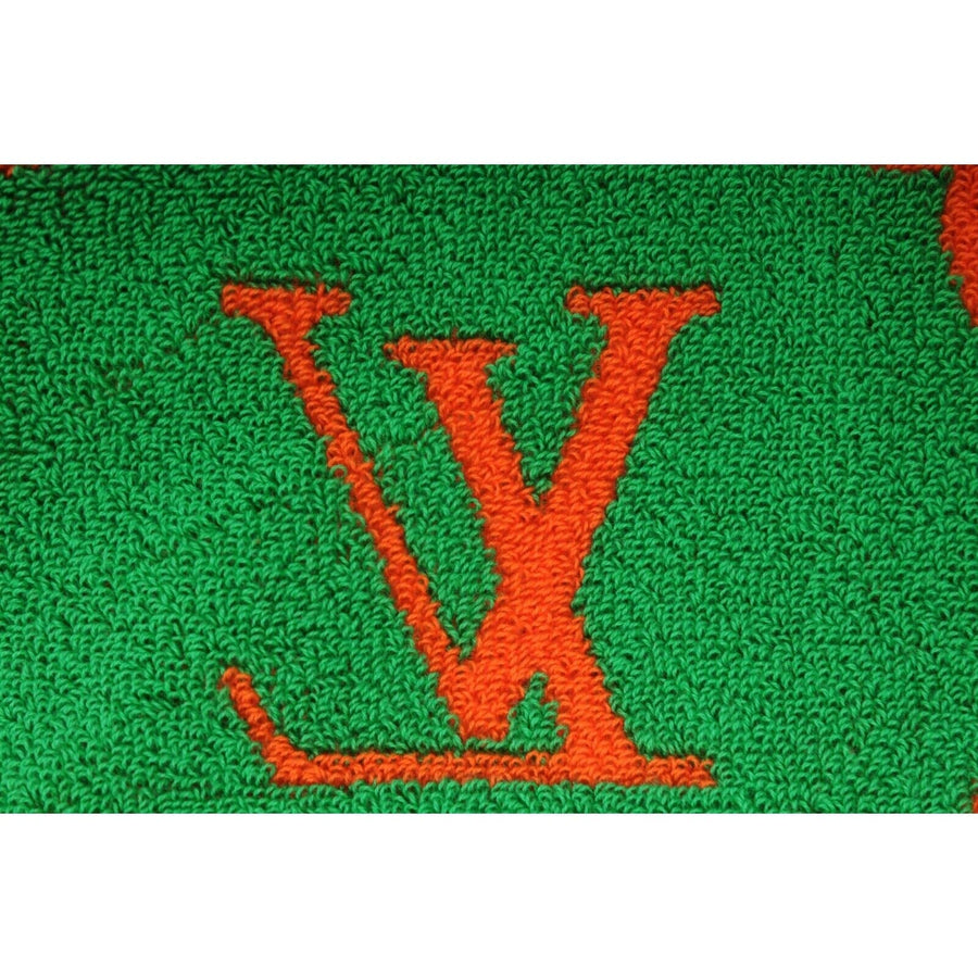 Louis Vuitton Orange Green Drap De Bain Monogram MP3079 Beach Bath