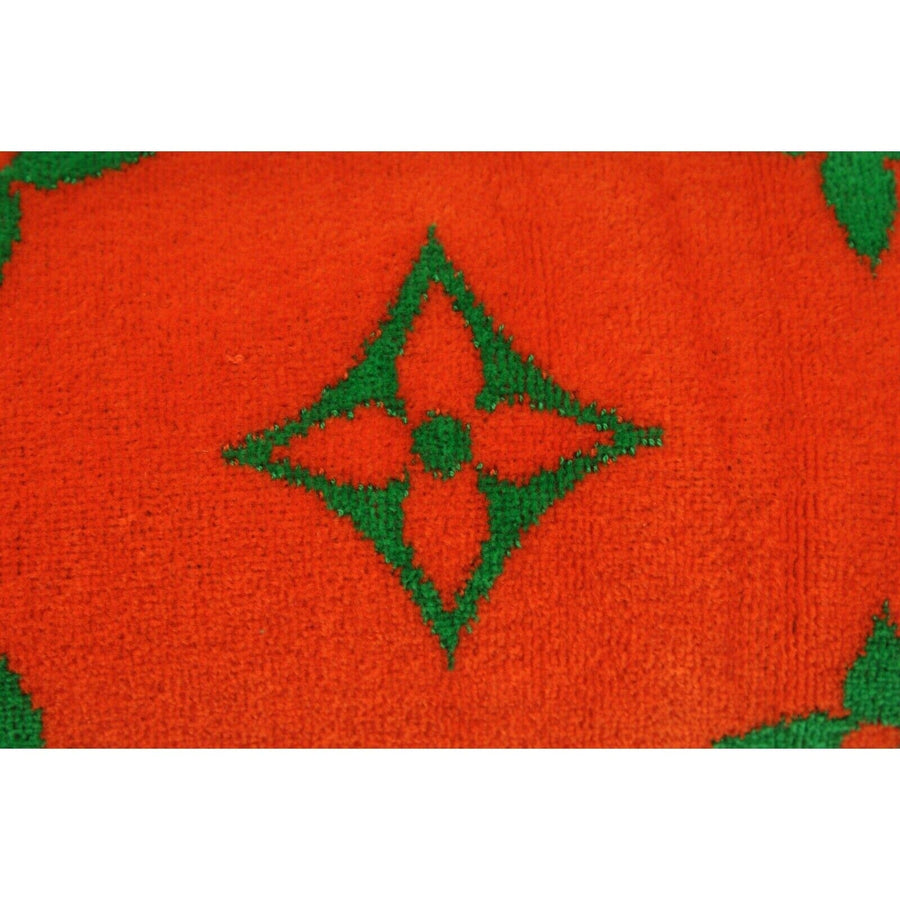 Orange Green Drap De Bain Monogram MP3079 Beach Bath Towel LOUIS VUITTON 