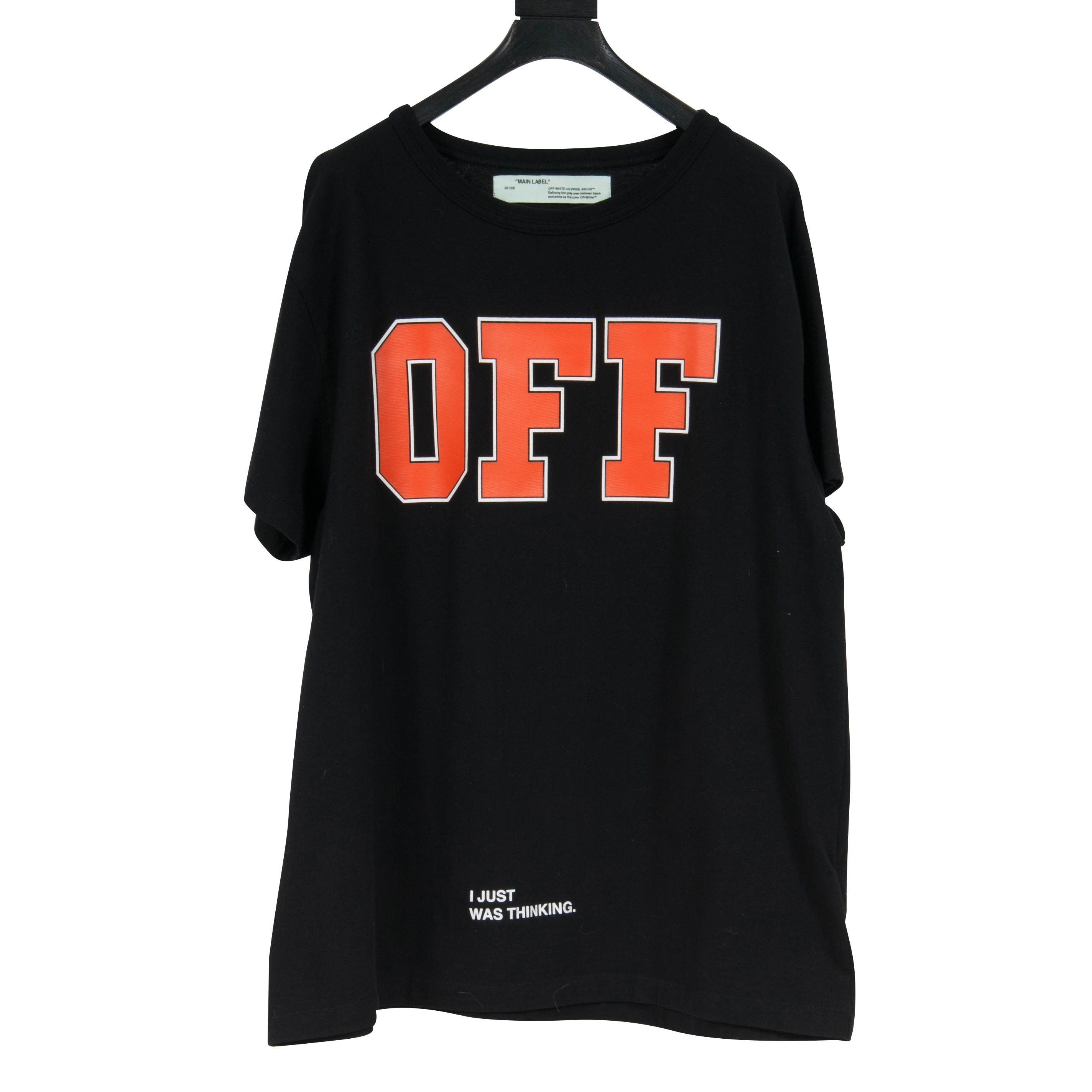 Orange OFF Logo Black T Shirt – THE-ECHELON