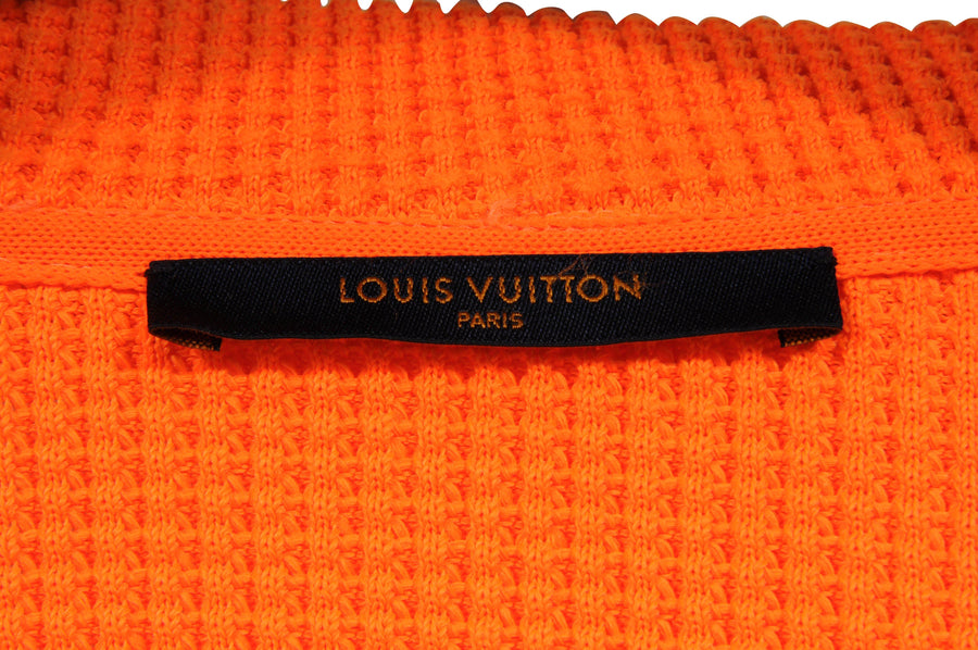 Louis Vuitton Men's Orange Waffle Knit Damir Trim Trucker Jacket Virgil –  THE-ECHELON