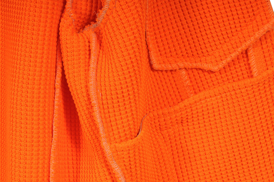 Orange Waffle Knit Damir Trim Trucker Jacket LOUIS VUITTON 