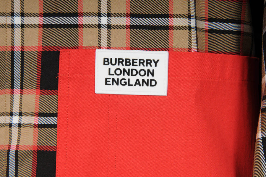 Patchwork Zipped Overshirt Burberry 