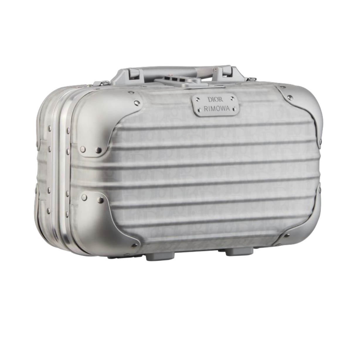 DIOR AND RIMOWA Carry-On Luggage Black Dior Oblique Aluminum