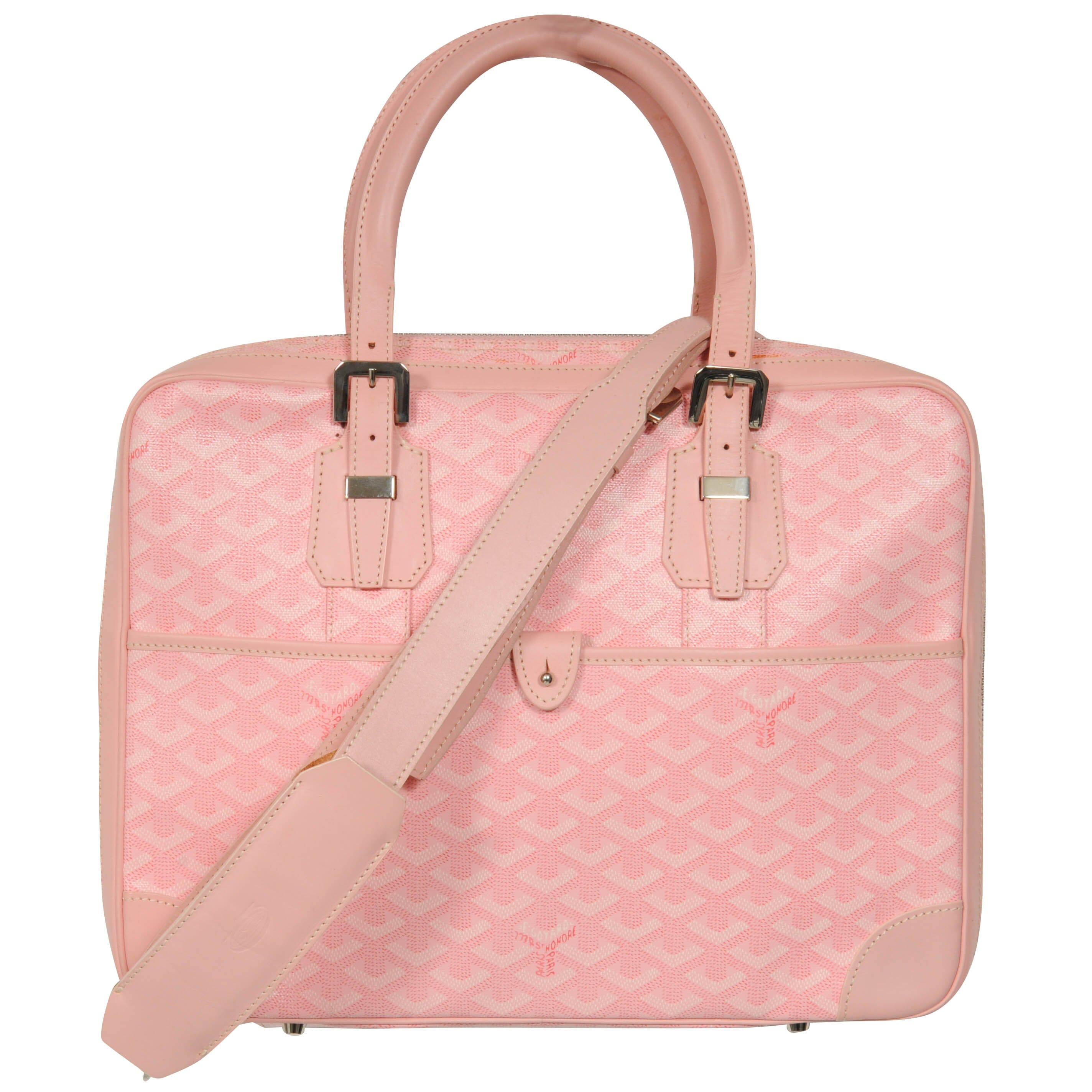 Goyard Pink Ambassade PM Travel Computer Laptop Briefcase Carry On Travel  Tote Bag – THE-ECHELON