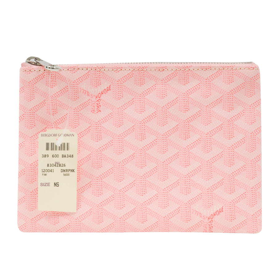 Pink Coated Canvas Mini Senat MM Zip Clutch Pouch Wallet Bag Card Holder  New – THE-ECHELON