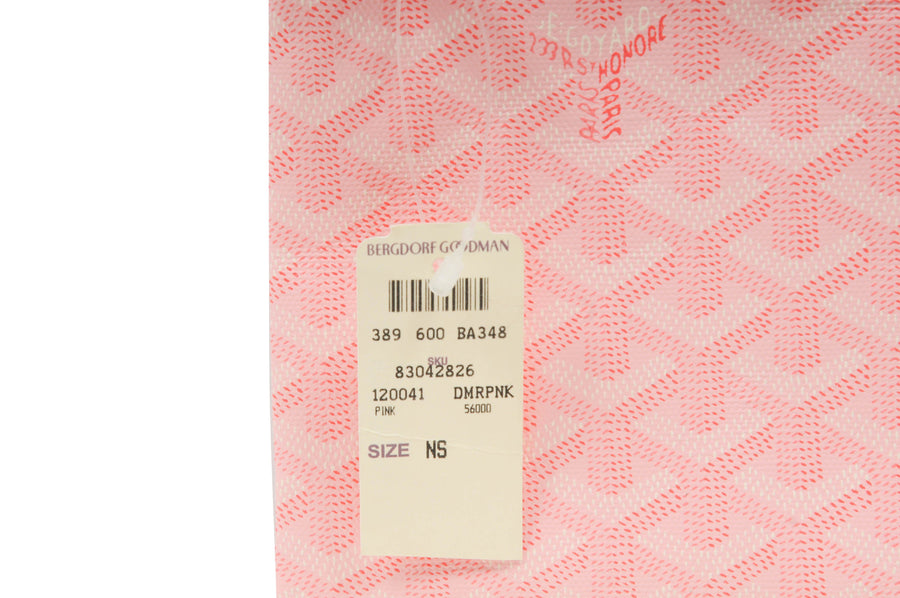 Pink Coated Canvas Senna MM Zipped Top Clutch Pouch Wallet Bag GOYARD 