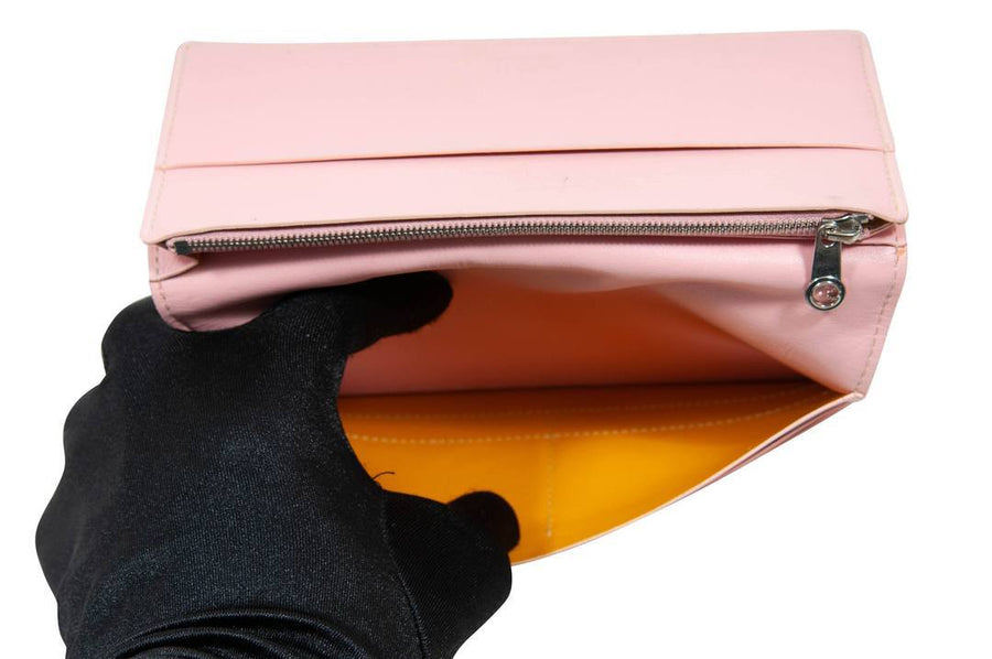 Goyard Matignon Zip Long Wallet Pink Multi Pocket Card Holder Red Purple  Stripe