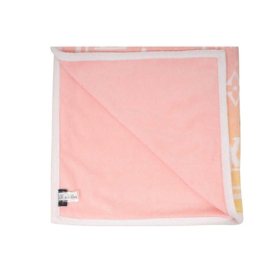 Pink Yellow Drap De Bain Monogram M76786 Beach Bath Towel LOUIS VUITTON 