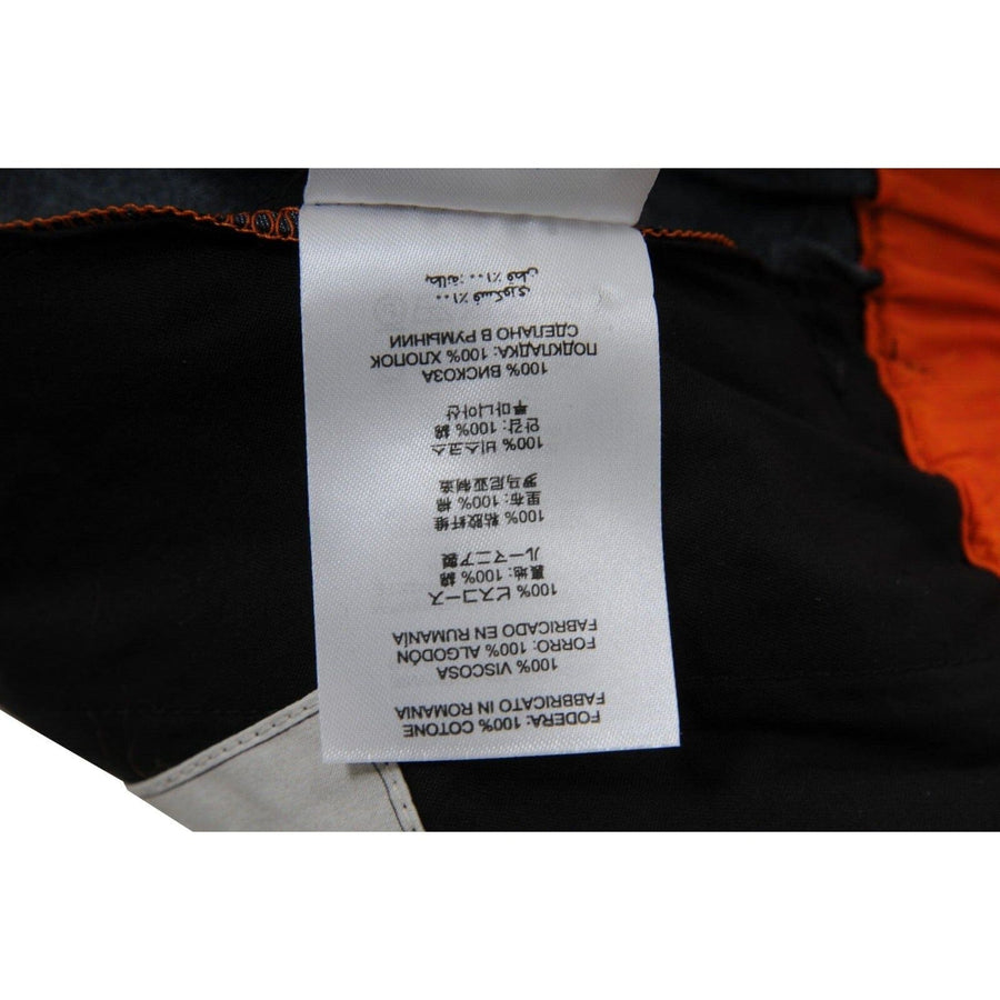 Piperi Len Lye Print Shorts Orange Black Viscose Swim DRIES VAN NOTEN 