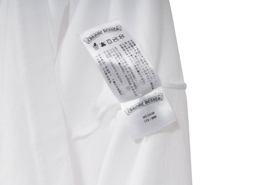Pocket Long Sleeve Logo T Shirt (White) CHROME HEARTS 