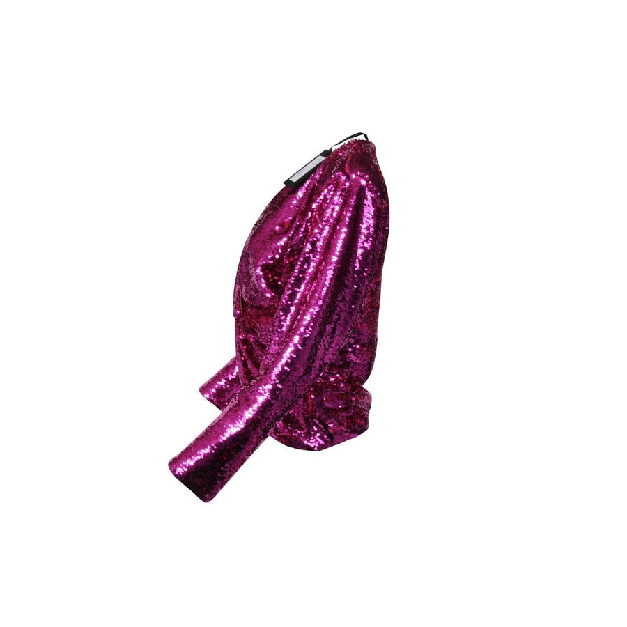 Purple Pink Sequin V Neck Blouse Top Dundas 