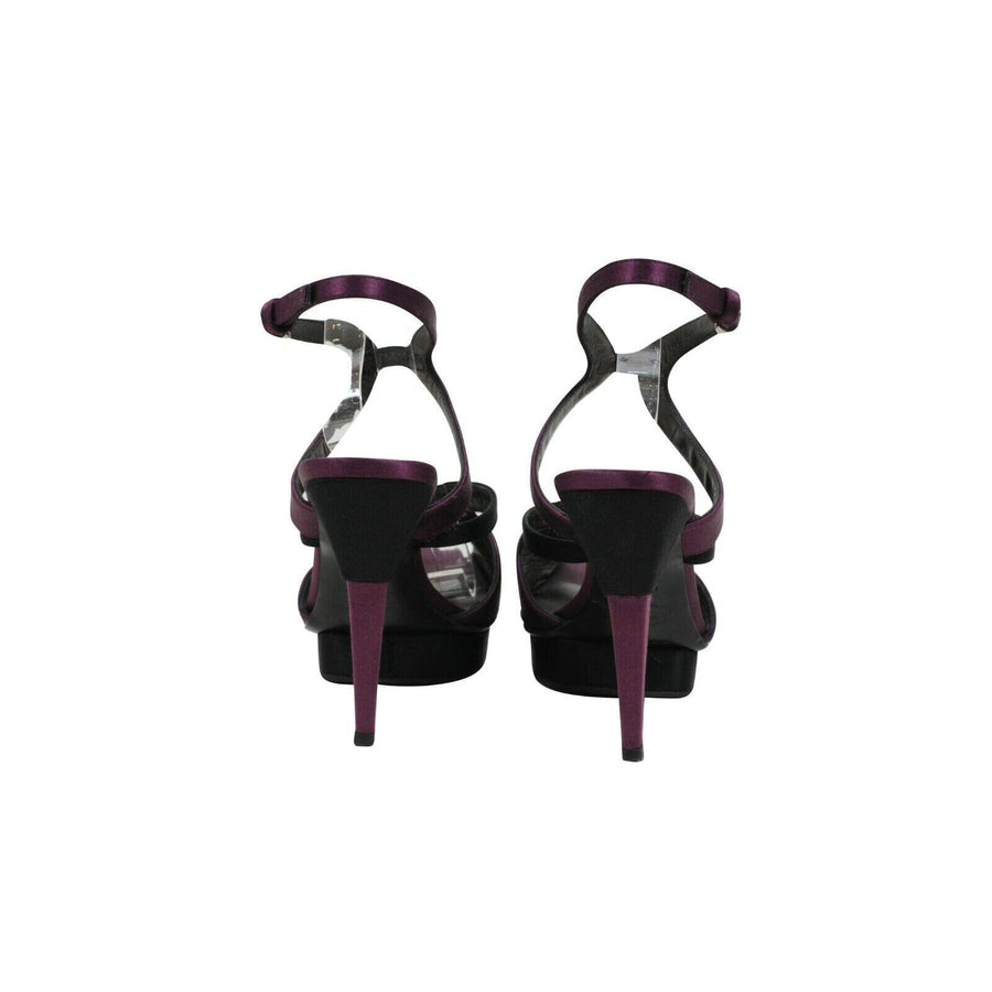 Purple Violet Satin Strap Sandals Prada 