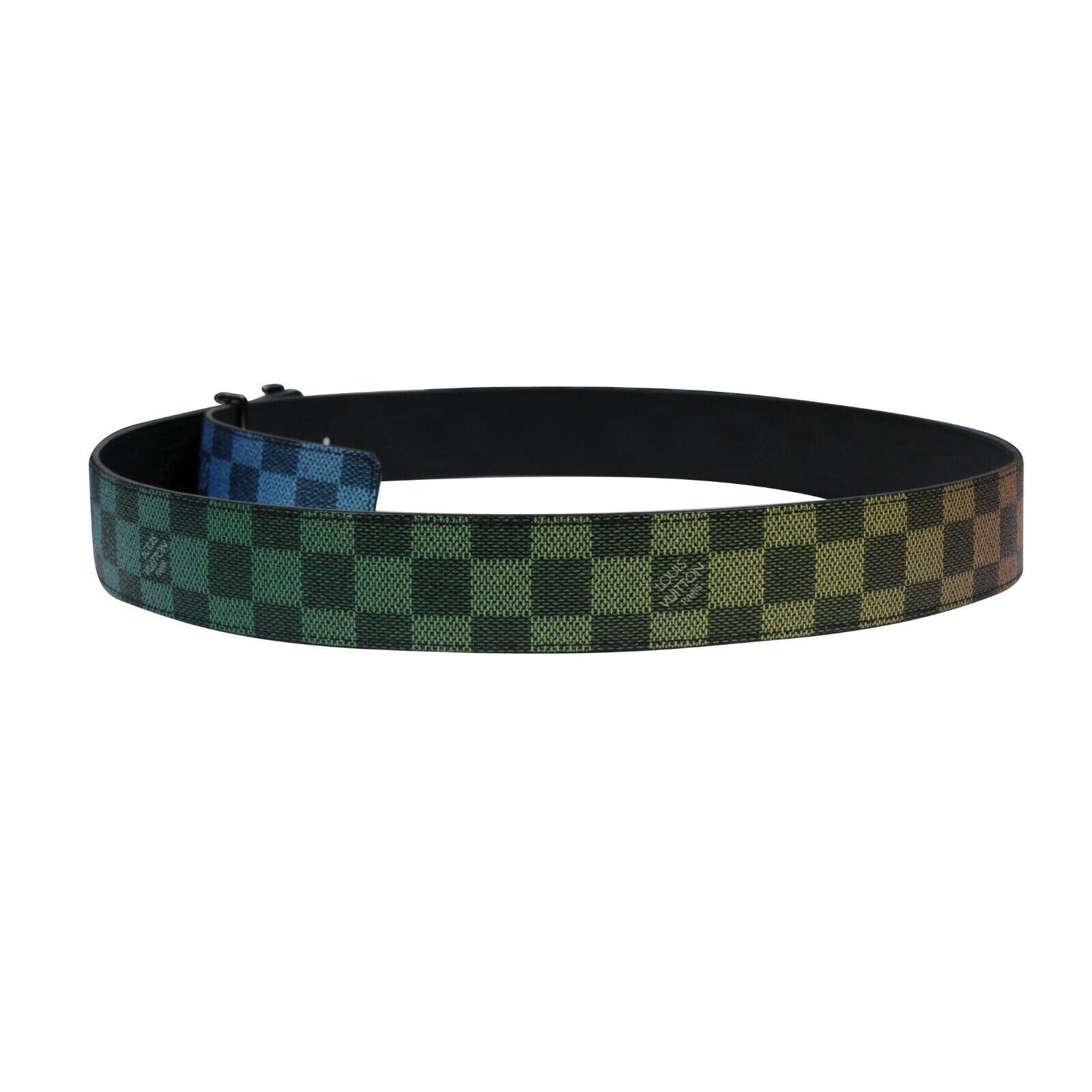 Rainbow Damier Reversible Virgil LV Initials Belt