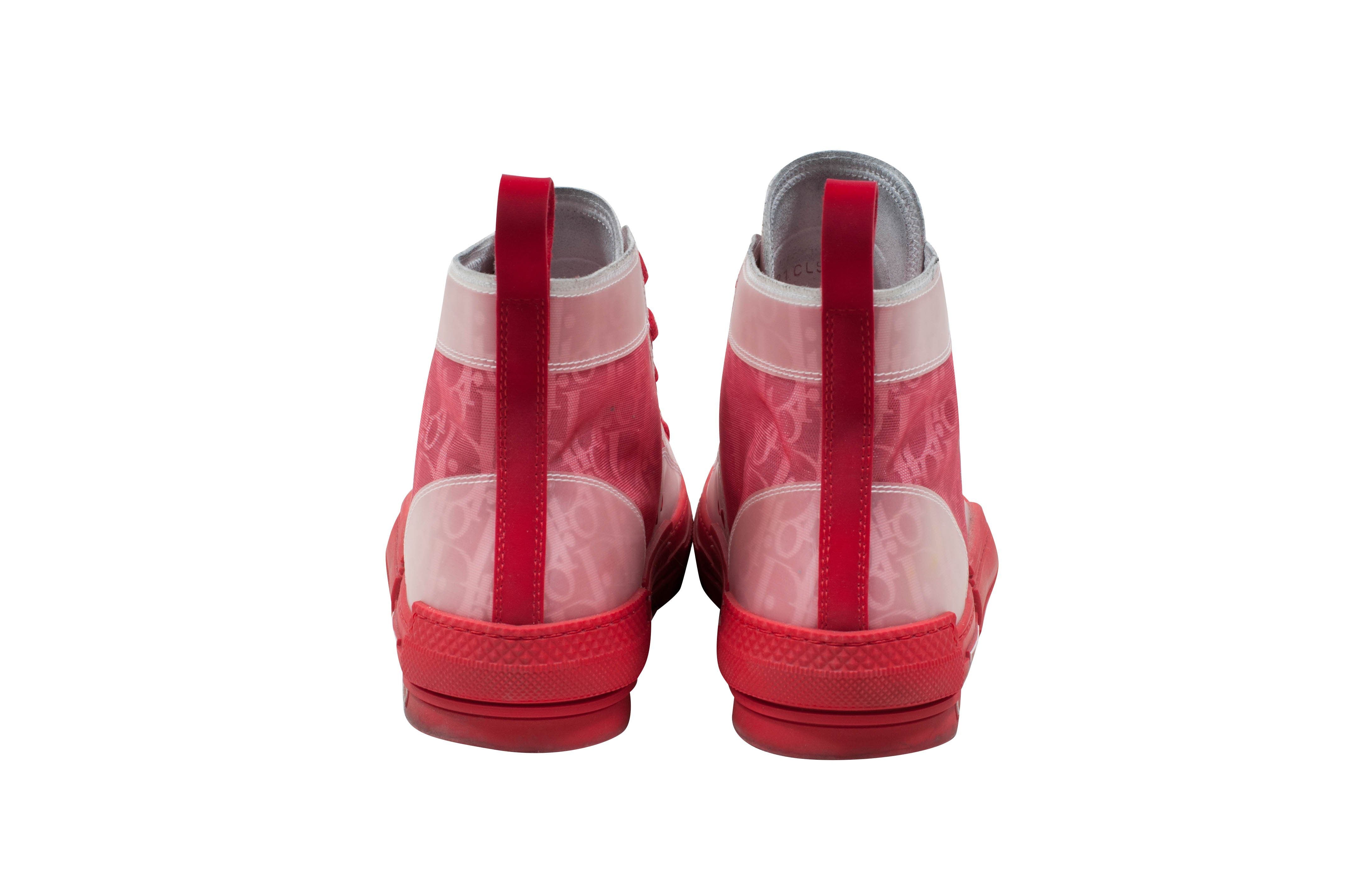 Red B23 High Top Dior Oblique Sneakers – THE-ECHELON