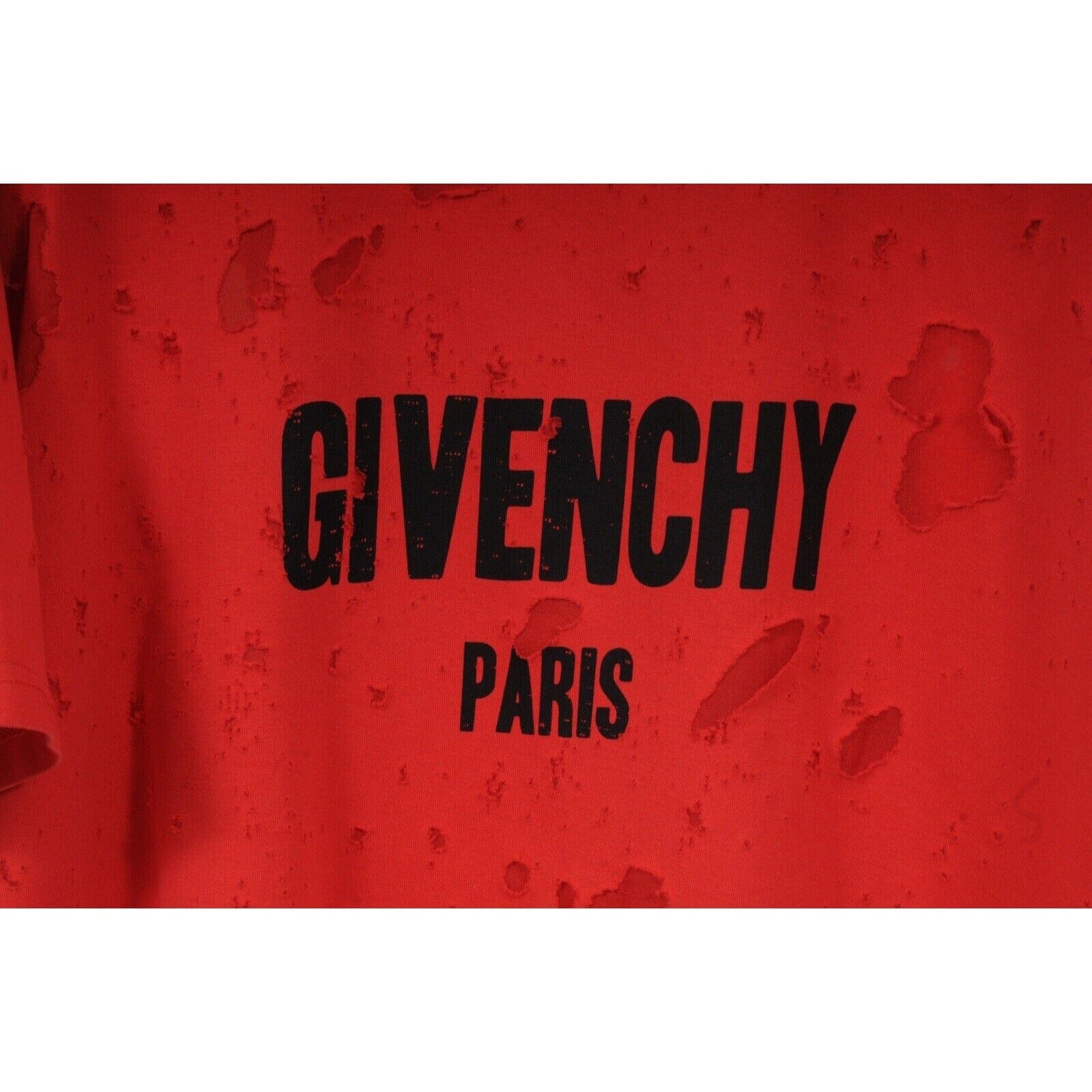 Givenchy red distressed t shirt hotsell