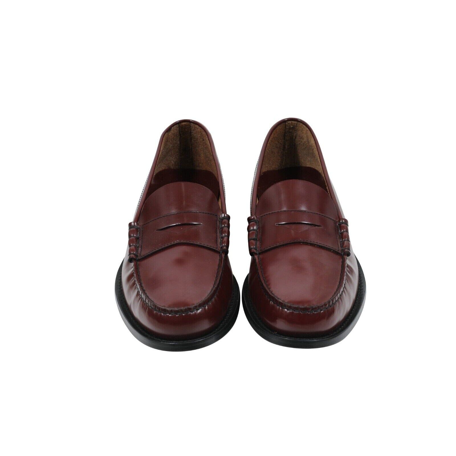 Prada Mens Cordovan Penny Loafers Red Bordeaux Brushed  display picture 2