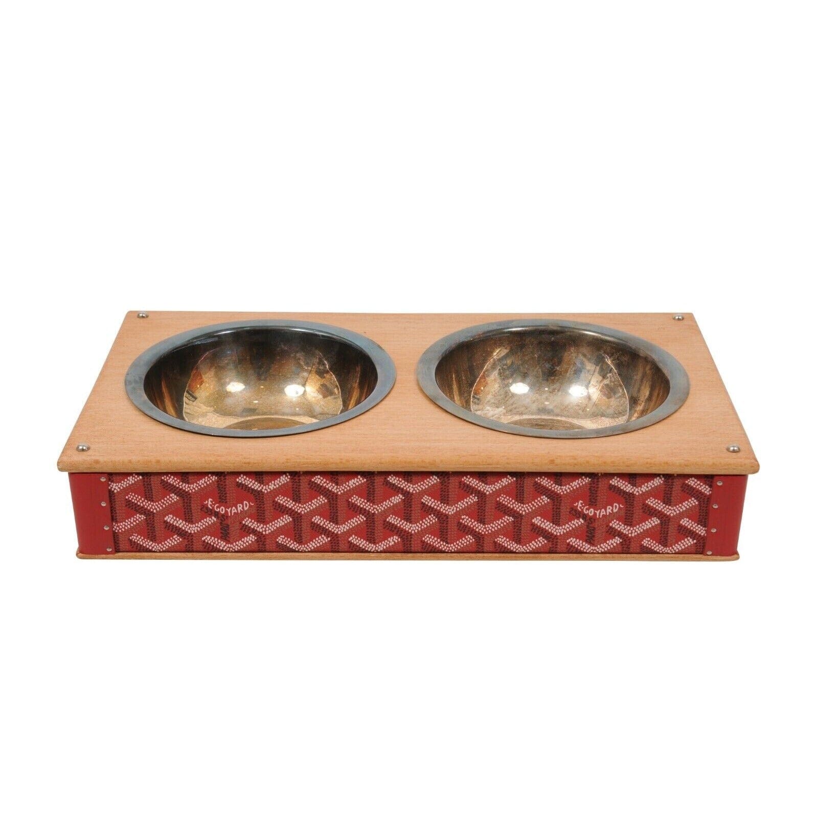 Hexagon GG pet bowl in bege and ebony Supreme