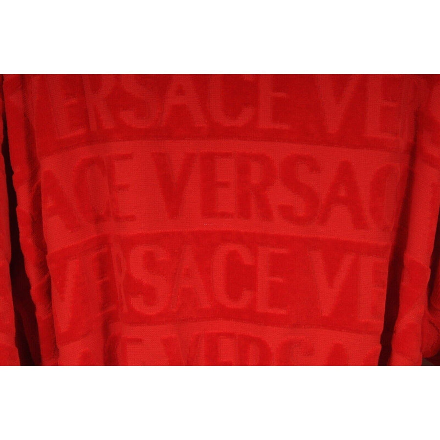 Red I Heart Baroque Logo Bathrobe Versace 