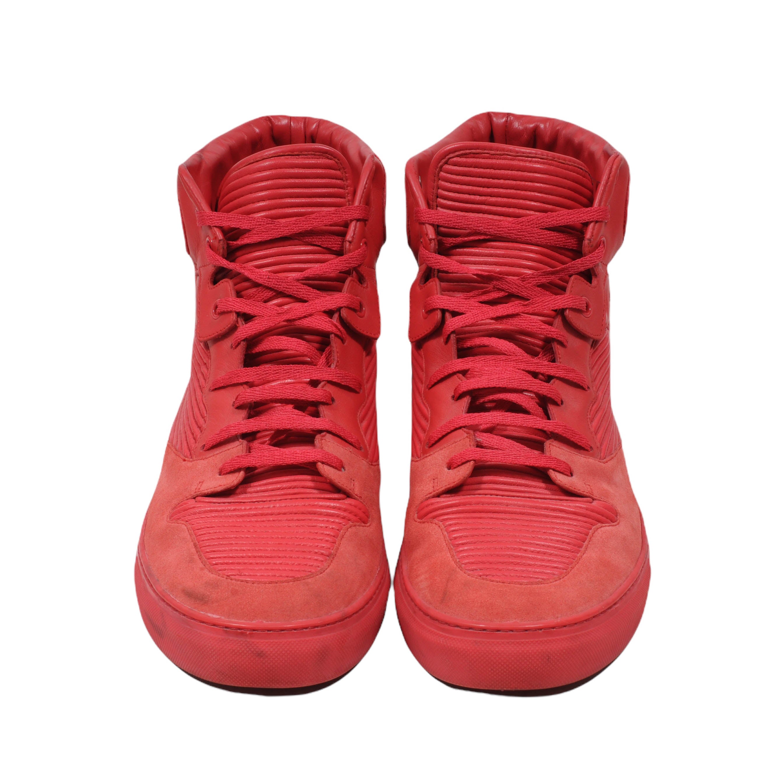 Balenciaga red high top sneakers best sale