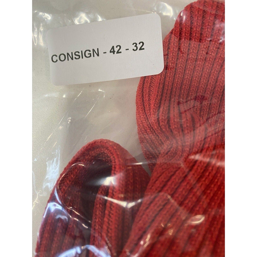 Red Pleated Stretch Knit Pullover Turtleneck Sweater BALENCIAGA 