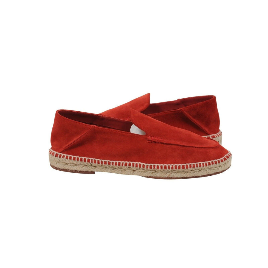 Red Suede Seaside Walk Espadrilles Loro Piana 