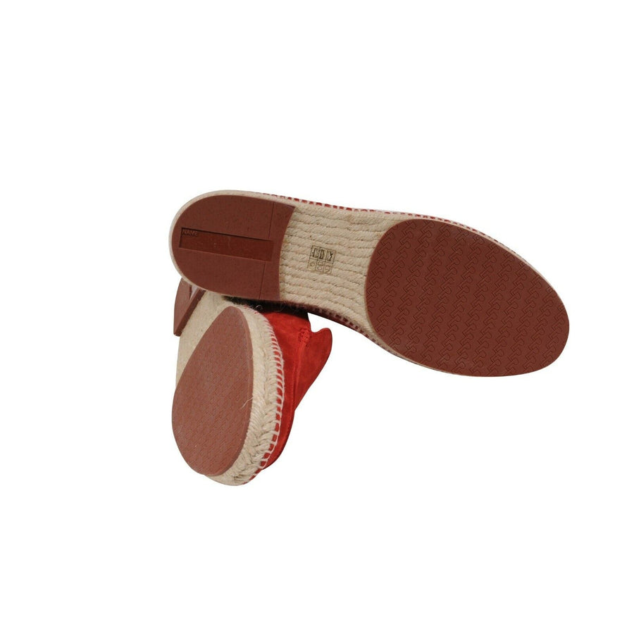 Red Suede Seaside Walk Espadrilles Loro Piana 