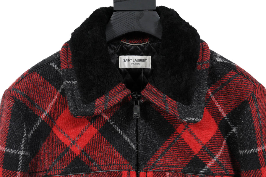 Saint laurent hot sale plaid jacket